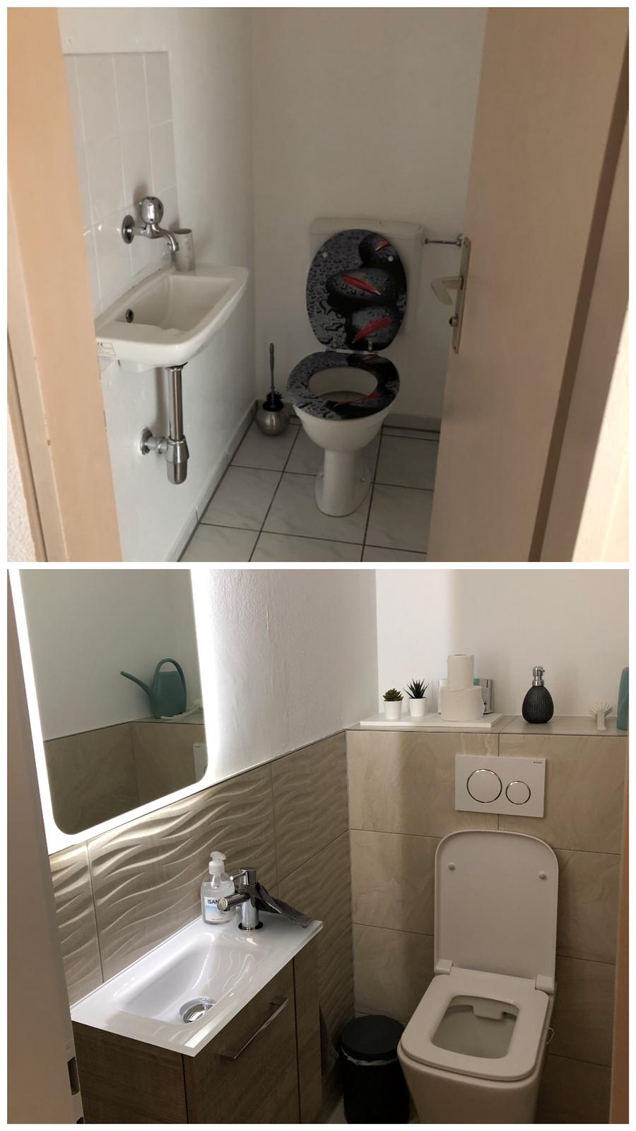 WC vorher und nachher